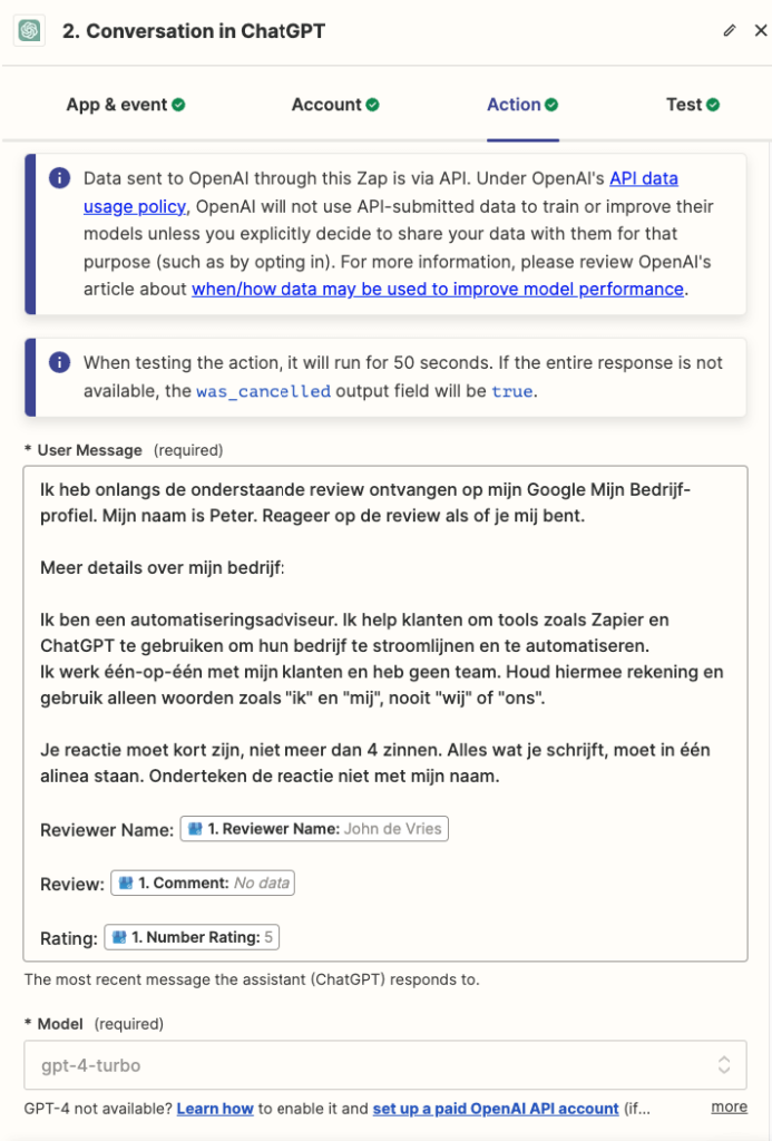 Screenshot prompt Chat GPT