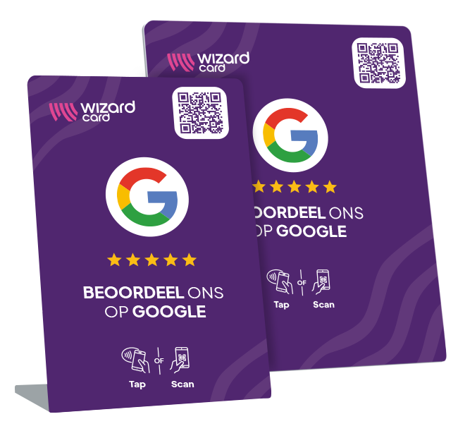 Google review display nfc wizard card