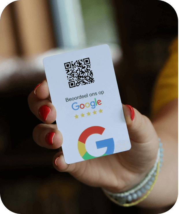 NFC Google review kaart qr-code