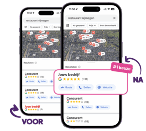 Google review kaart boost verschil