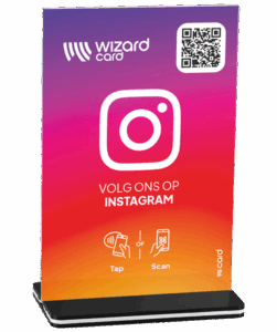 volg ons op instagram nfc display