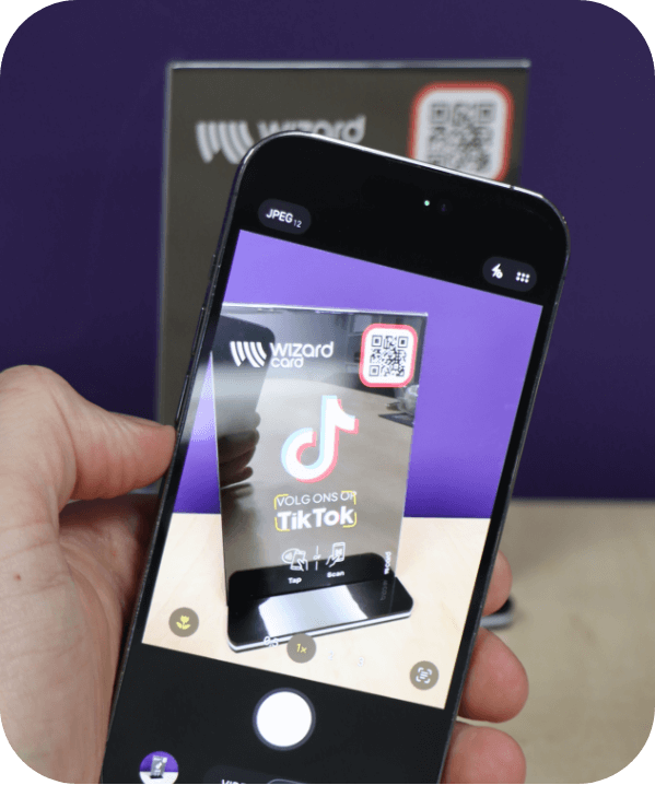 TikTok QR code bordje display