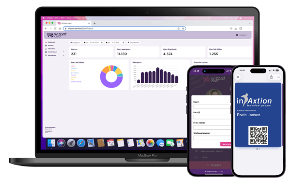 Card manager dashboard digitale visitekaartjes