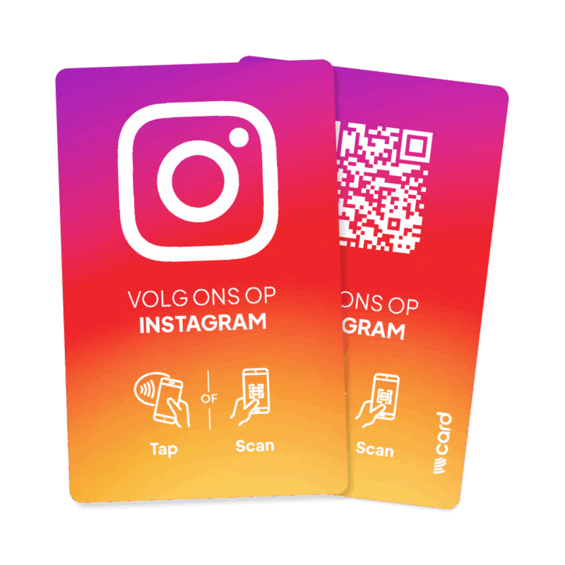 volg ons op Instagram kaart NFC