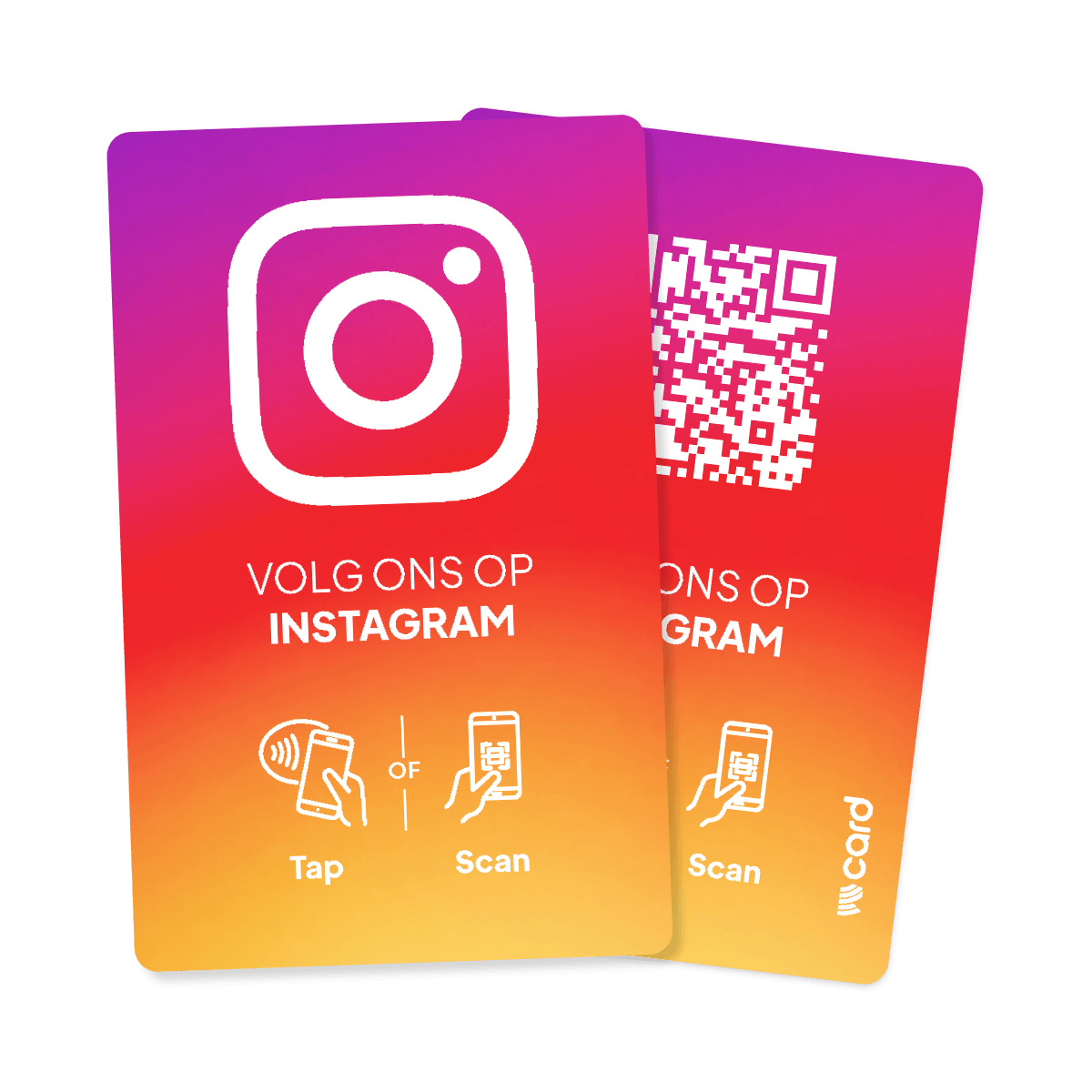 volg ons op Instagram kaart NFC