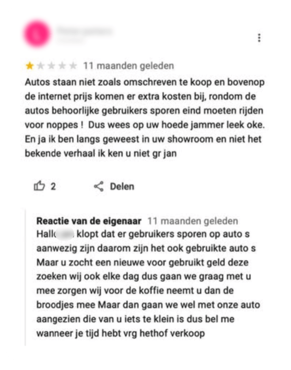 Google review - auto kopen