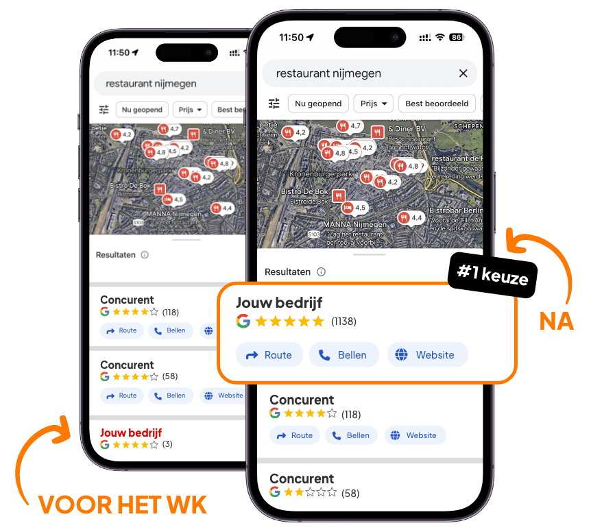 Google review wk-kaart wk26 horeca