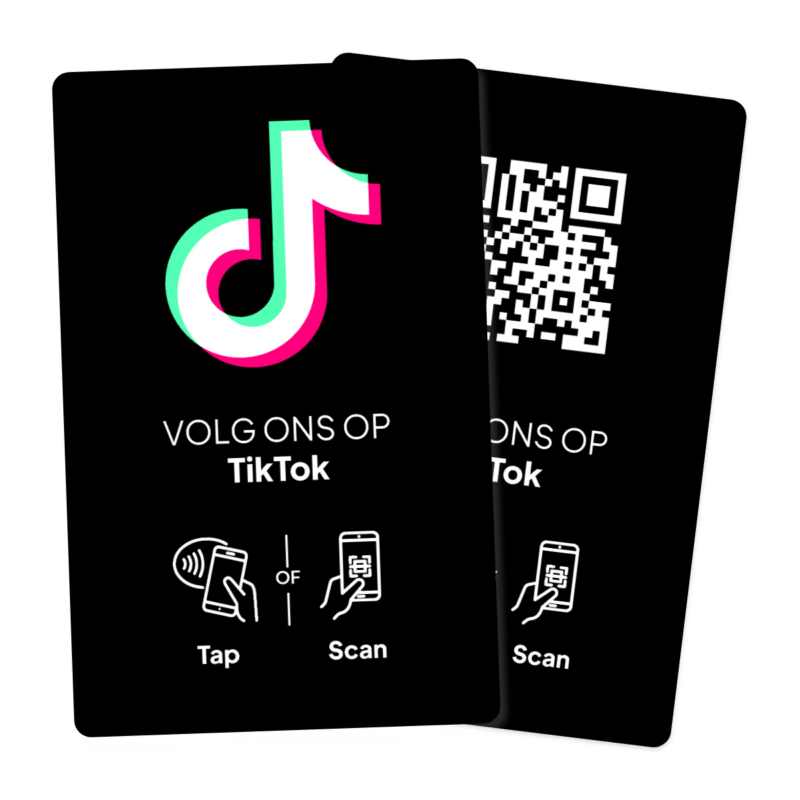 Volg ons op tiktok NFC kaart