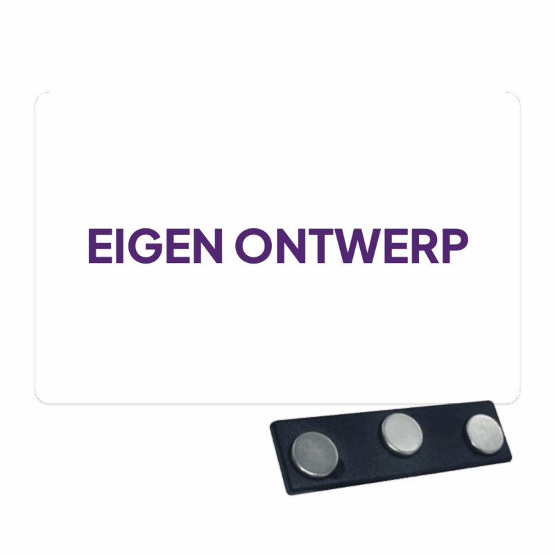 Naambadge met magneet