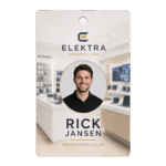 PVC naambadge met gat
