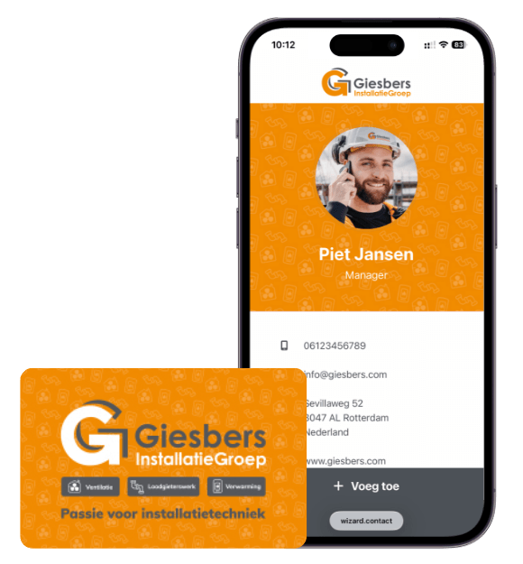 Digitaal visitekaartje-Giesbers NFC